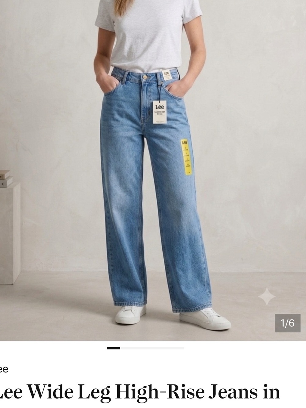 NWT Lee HI RISE Wide Leg Jeans Size 18  ****16/18! + FREE NWT JEANS